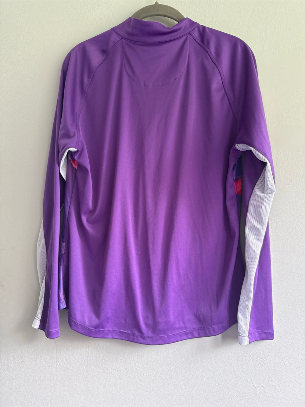 Greg Norman Solar XP Purple Floral Quarter-Zip Performance Golf Top large - Picture 9 of 10